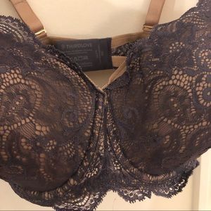 Thirdlove Eyelet Lace Balconette Bra, 36E Lavender